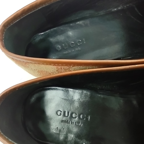 Gucci 38 Jordaan Supreme GG monogram logo canvas leather loafers - Picture 10 of 12